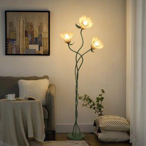 Vintage 3-Head Flower Floor Lamp