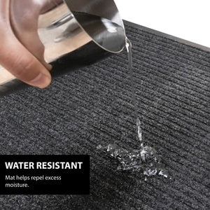 Ribbed Polypropylene Doormat 3x5 – Heavy Duty Charcoal Entrance Mat