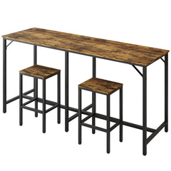 70.9" 3-Piece Bar Table and Chairs Set