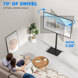 Floor TV Stand with Swivel Mount & Height Adjustment for 32-60 Inch TVs