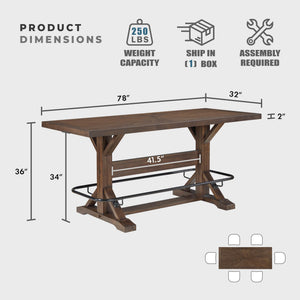 Counter Height Dining Table Set for 6