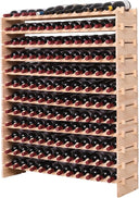 Pine Wood Freestanding Wine Rack