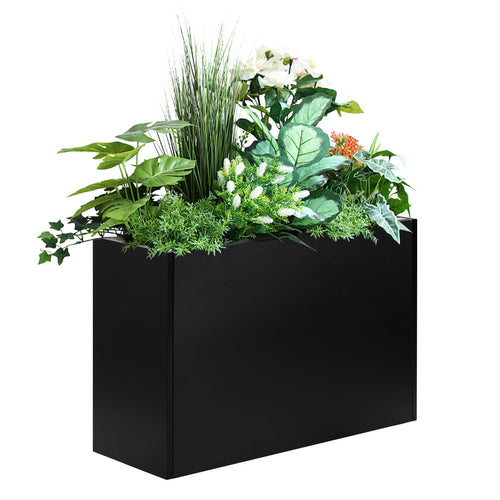 Heavy Duty Steel Raised Planter Box with Adjustable Shelf