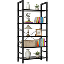 5-Tier Industrial Bookshelf with Metal Frame