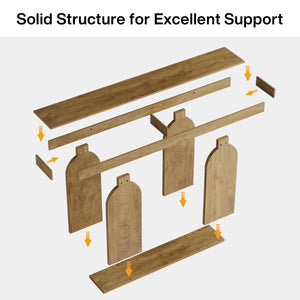 70.9-Inch Extra Long Sofa Console Table with Storage Shelf