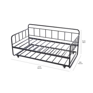 Twin Daybed with Trundle Bed Frame
