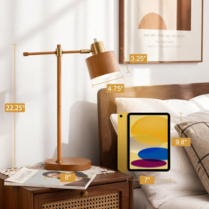 Mid-Century Adjustable Desk Lamp with LED Bulb