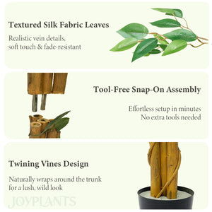 Artificial Ficus Tree with Pot – 6ft & 7ft Indoor Fake Plant