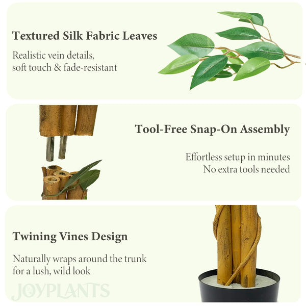 Artificial Ficus Tree with Pot – 6ft & 7ft Indoor Fake Plant