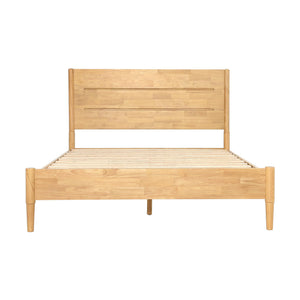 Solid Wood Platform Bed Frame with Headboard | No Box Spring Needed