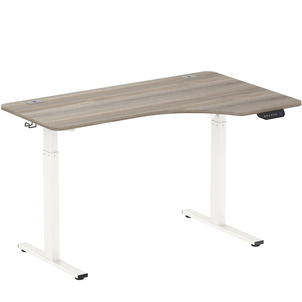 L-Shaped Electric Standing Desk 55 Inch Height Adjustable
