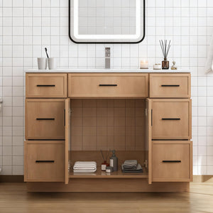 48-Inch Bathroom Vanity with Sink and Wood Cabinet