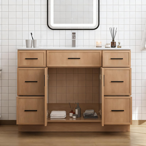 48-Inch Bathroom Vanity with Sink and Wood Cabinet