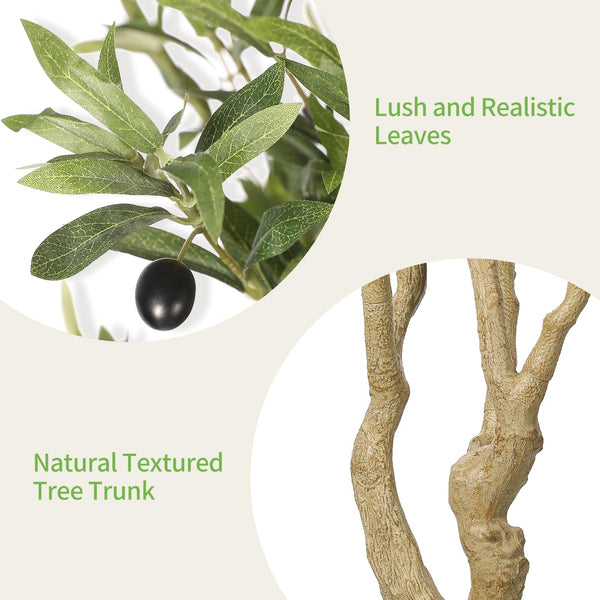 Large Artificial Olive Tree with Adjustable Branches