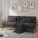 Convertible Futon Sofa Bed with Adjustable Backrest