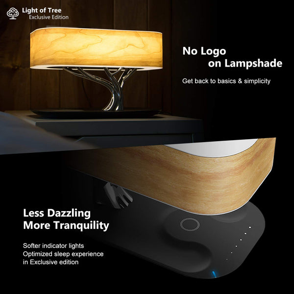 Bedside Lamp with Bluetooth Speaker & Wireless Charger