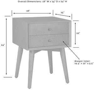Mid-Century Nightstand with Drawer