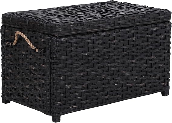 Wicker Storage Trunk with Removable Lid