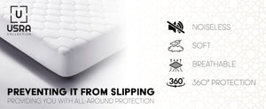 100% Cotton Quilted Mattress Topper Protector
