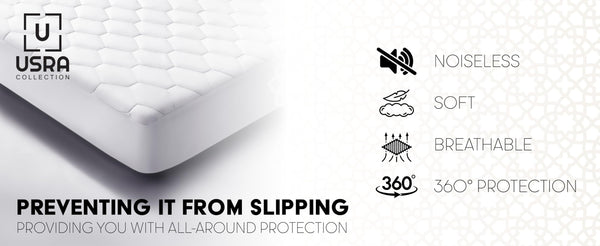 100% Cotton Quilted Mattress Topper Protector