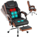 Massage Office Chair 6-Point Vibration with Footrest & Heat