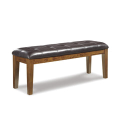 Tufted Faux Leather Upholstered Dining Bench