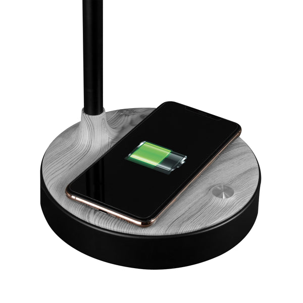 Wireless Charging LED Table Lamp with Flexible Neck