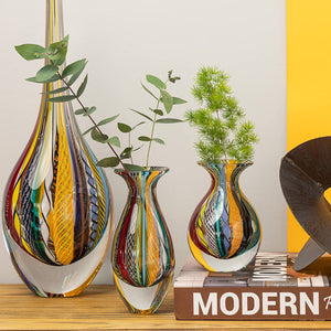 Hand Blown Small Glass Vases – Boho Murano Style