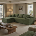 L-Shaped Modular Sectional Sofa with Chaise – Corduroy, No Assembly