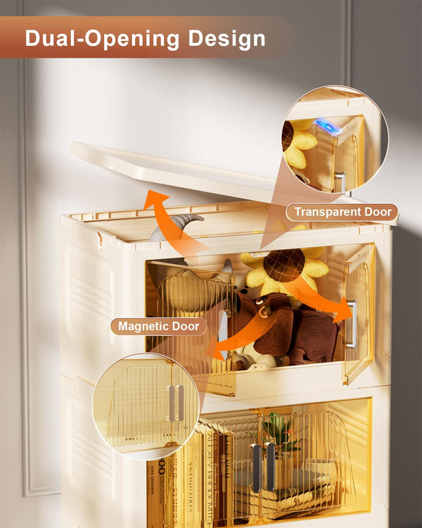 Stackable Storage Bins with Lids & Wheels