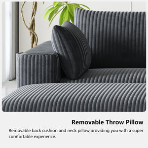 108" Modular L-Shaped Cloud Sectional Sofa with Deep Seat & Chaise