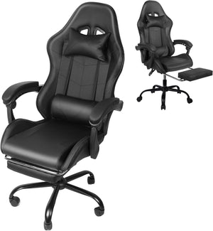 Ergonomic Gaming Chair with Footrest & Lumbar Support