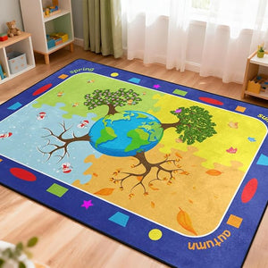 Kids Play Area Rug Non-Slip 5x7 Soft Low-Pile