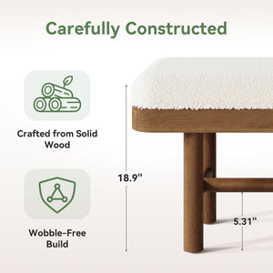 55-Inch Upholstered Entryway Bench