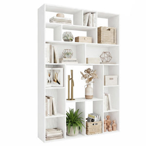 71" H Large Bookshelf with 16 Open Cube Shelves