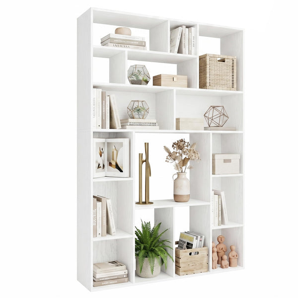 71" H Large Bookshelf with 16 Open Cube Shelves