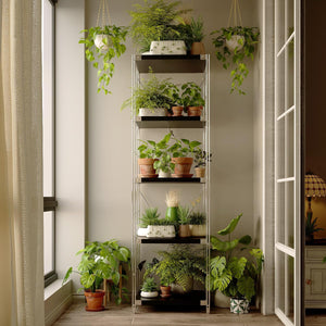 5-Tier Industrial Bookshelf with Adjustable Shelves