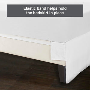 Wrap-Around Bed Skirt with Split Corners & 15-Inch Drop