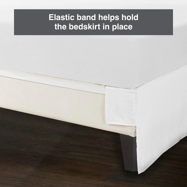 Wrap-Around Bed Skirt with Split Corners & 15-Inch Drop