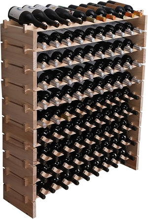Freestanding Wooden Wine Rack Cabinet