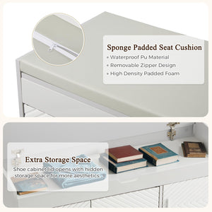 Lift Top Storage Bench with Cushioned Seat