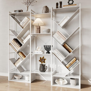 Tree Bookshelf 24-Shelf Industrial Bookcase