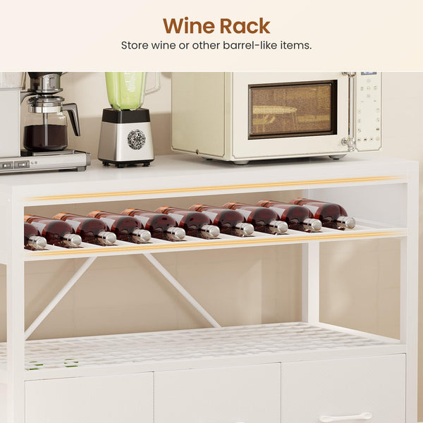 6-Tier Baker's Rack with Power Outlets & LED Lights