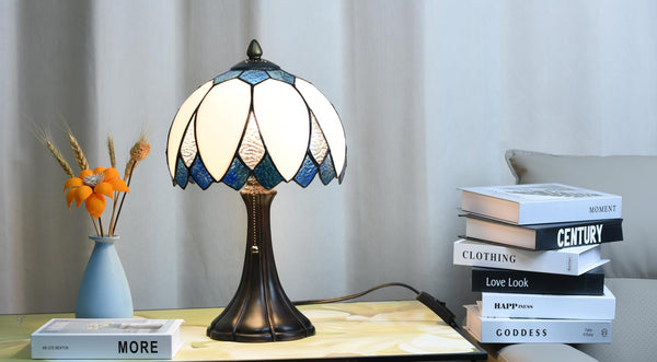 Tiffany Stained Glass Lotus Table Lamp