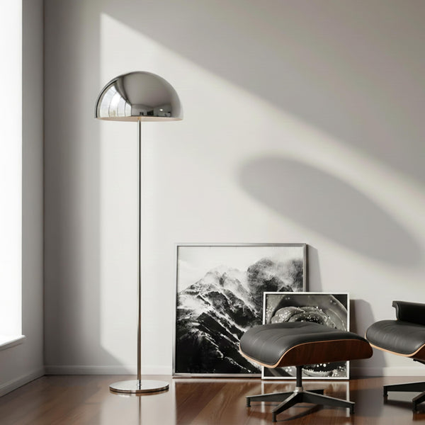 Mushroom Floor Lamp with Color Changing LED & Metal Dome Shade