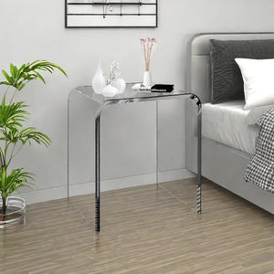 Clear Acrylic End Table Set of 2 – 12"D x 16"W x 18"H