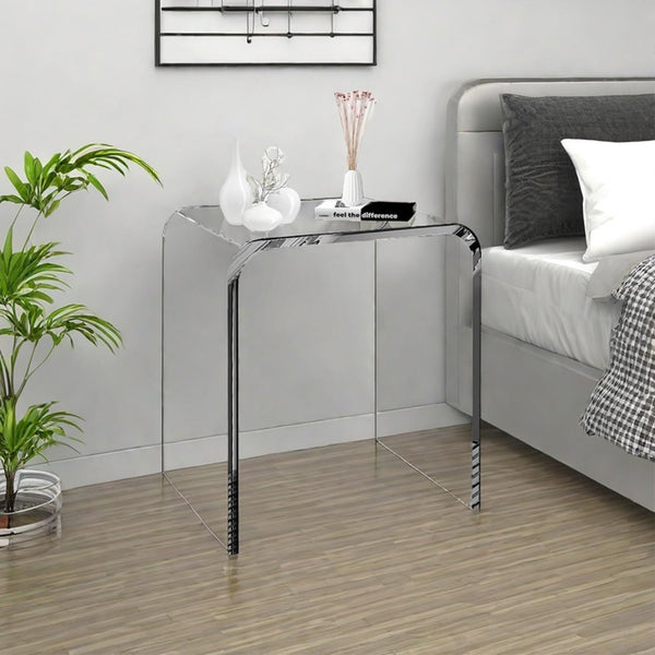 Clear Acrylic End Table Set of 2 – 12"D x 16"W x 18"H