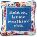 Needlepoint Throw Pillow – Overthink – Blue Velvet, 11x11