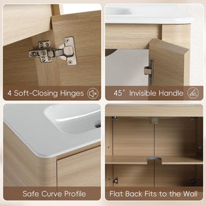 Freestanding Bathroom Vanity with Ceramic Sink