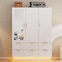 3-Door Armoire Wardrobe with Mirror & LED